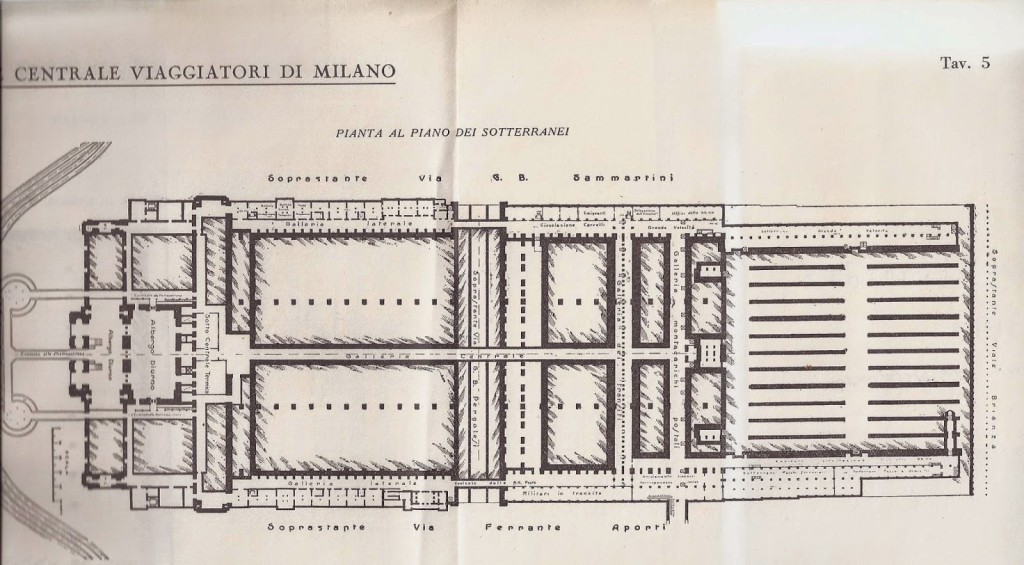 Stazione Centrale Pianta sotterranei