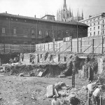 Verziere - Cantiere per la fututa Banca Nazionale dell'Agricoltura in piazza Fontana fine anni 20