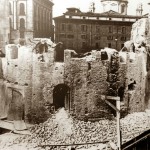 13_Piazza Missori particolare della demolizione della chiesa di San Giovanni in Conca intorno al 1950