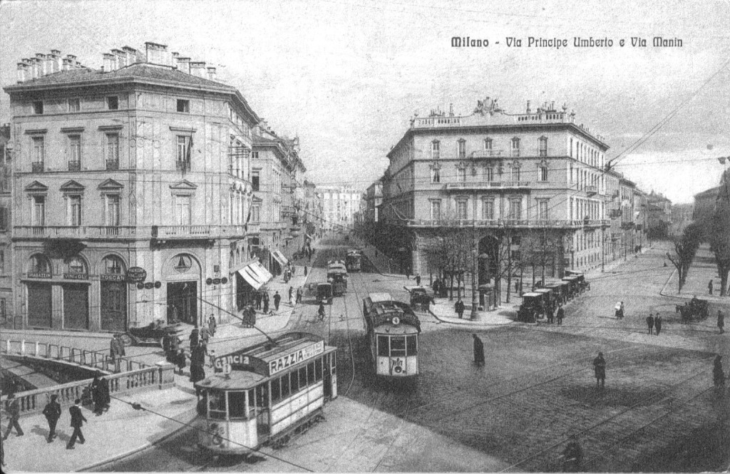 Piazza Cavour e via Principe Umberto ora Turati fine anni 20