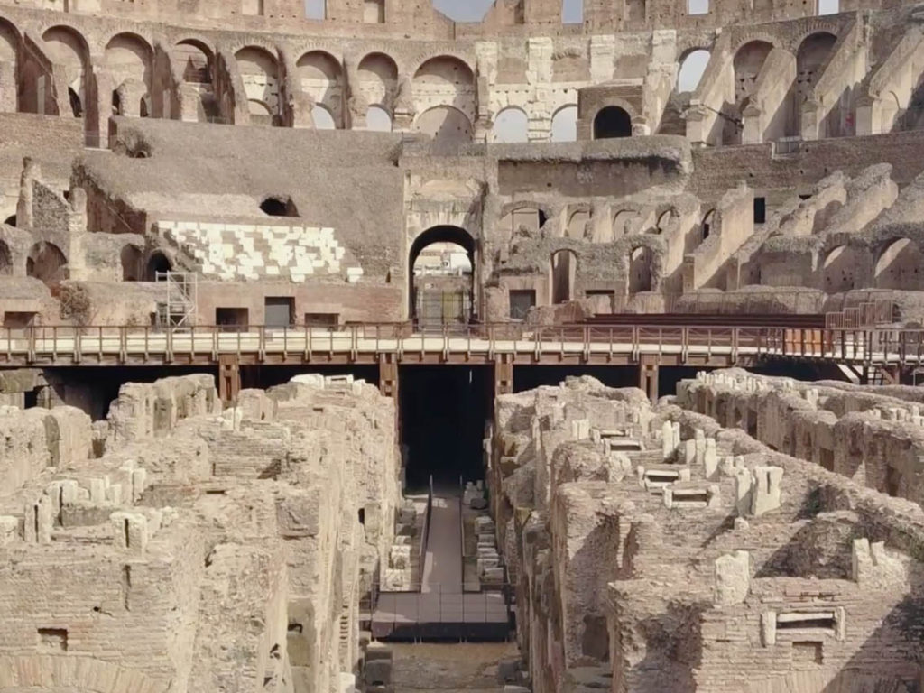 Roma Colosseo Milan Ingegneria Firma La Ricostruzione Dellarena