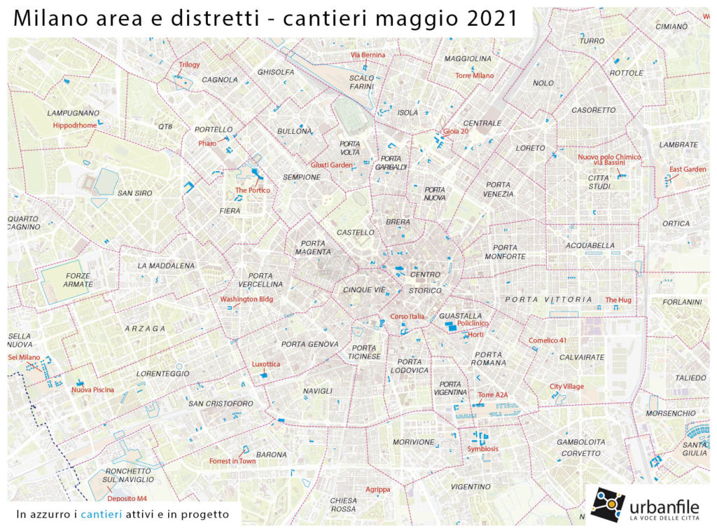 Milano | Urbanistica – La Mappa Dei Cantieri In Corso E In Progetto ...