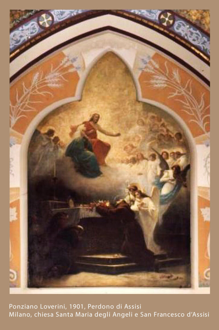 Ponziano Loverini Perdono Di Assisi Dipinto Chiesa Santa Maria Angeli E San Francesco