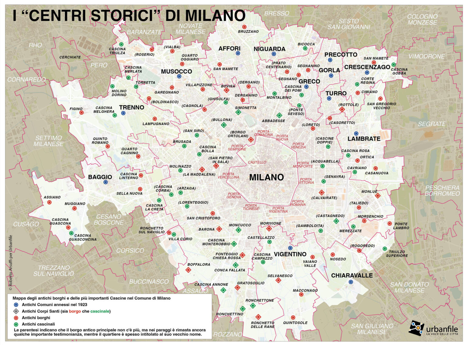provincia di milano mappa comuni
