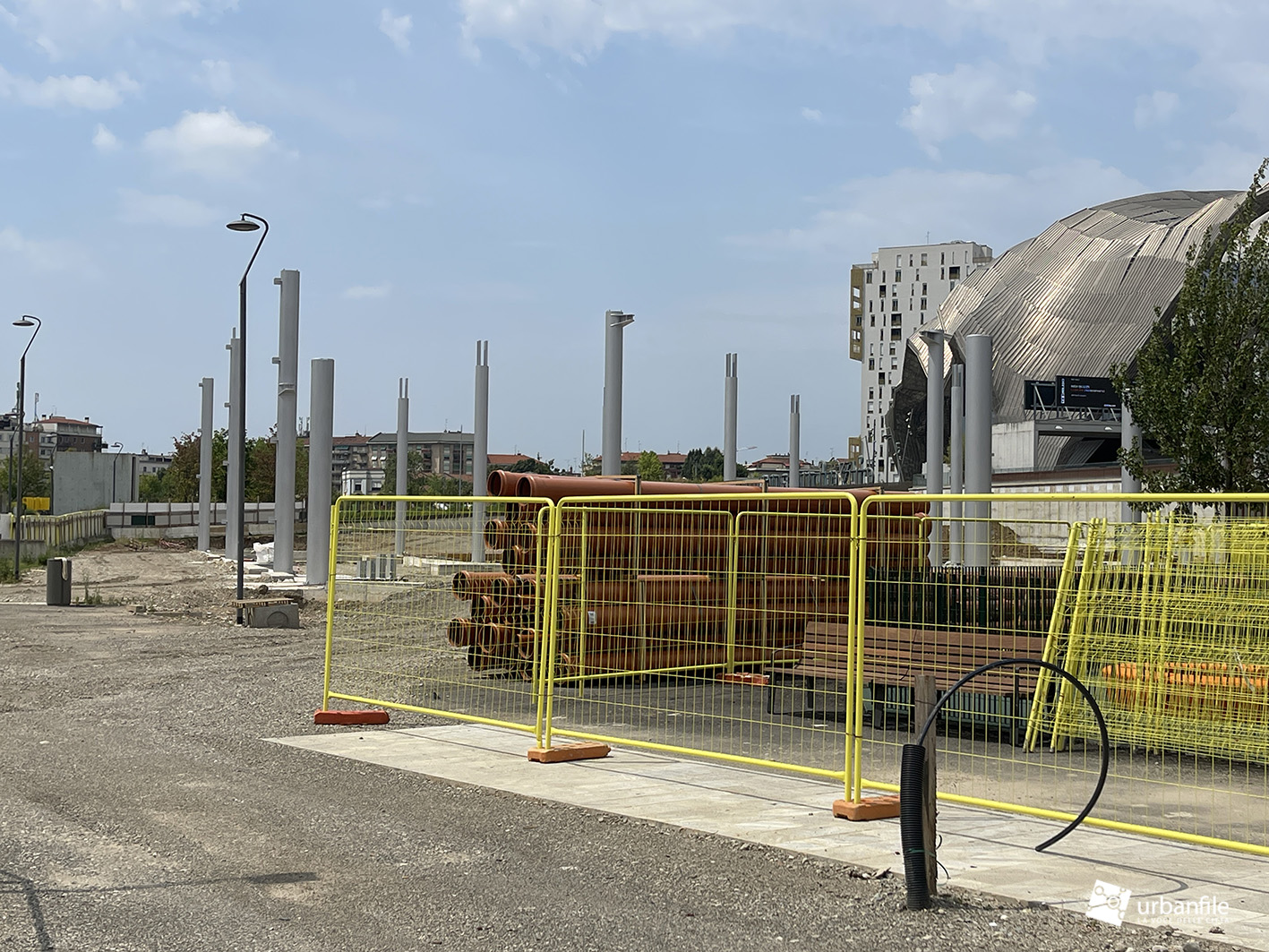 Milano | Tre Torri – Cantiere per Atlante Arena, il nuovo Padel Pavilion di Citylife: luglio 2024
