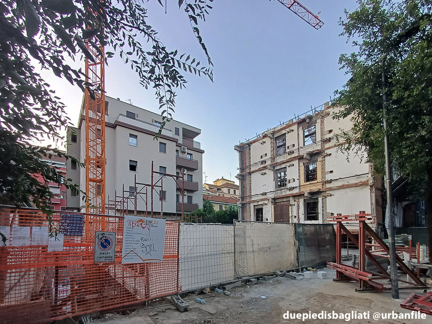 Milano | Città Studi – Cantiere via Giuseppe Colombo 26
