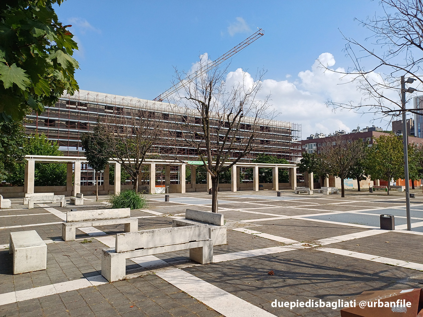 Milano | Bicocca – Il cimitero di alberi secchi di piazza dell’Ateneo Nuovo