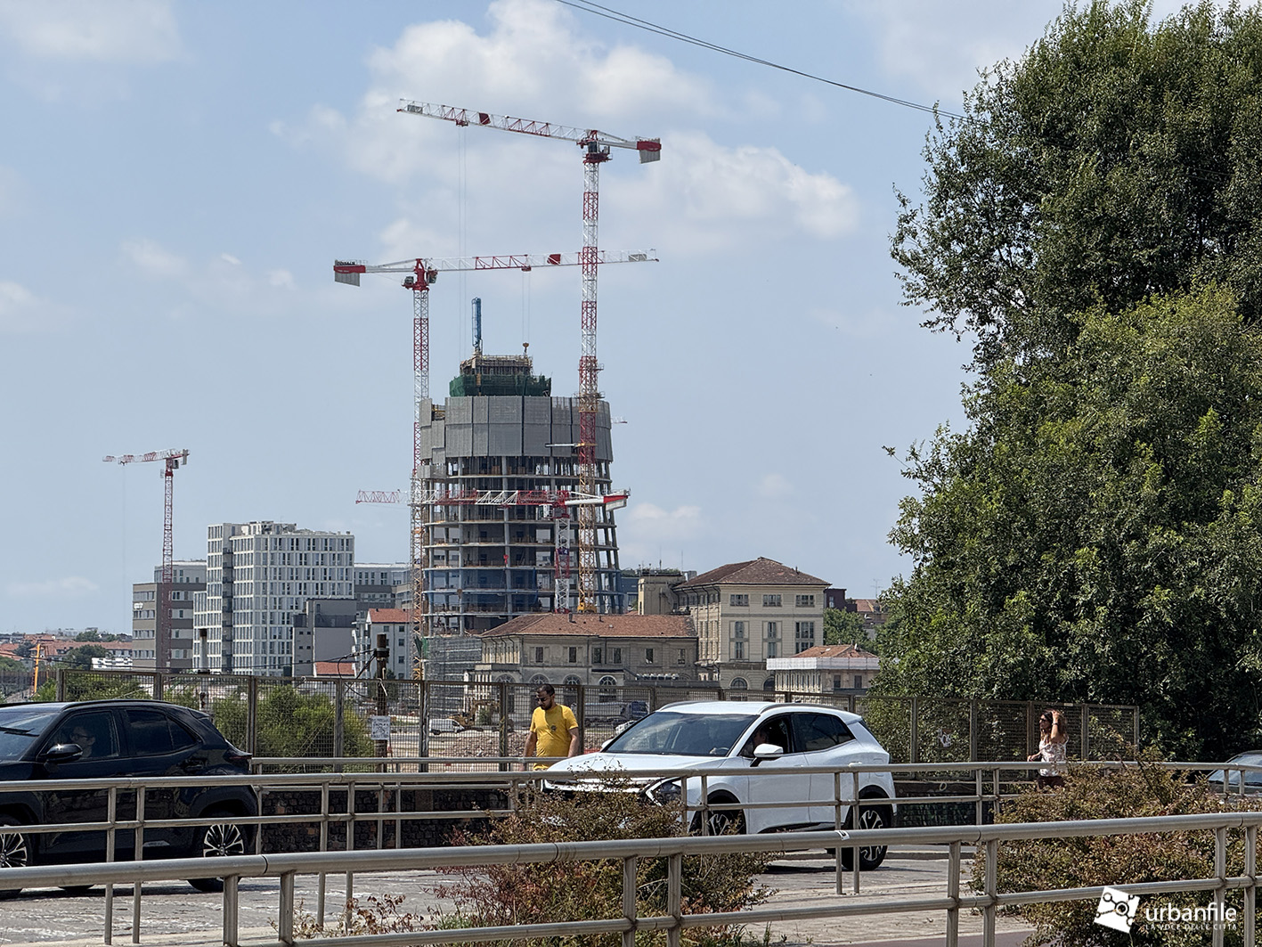 Milano | Scalo Romana – Cantiere Torre Faro A2A: luglio 2025 alzata una delle due gru