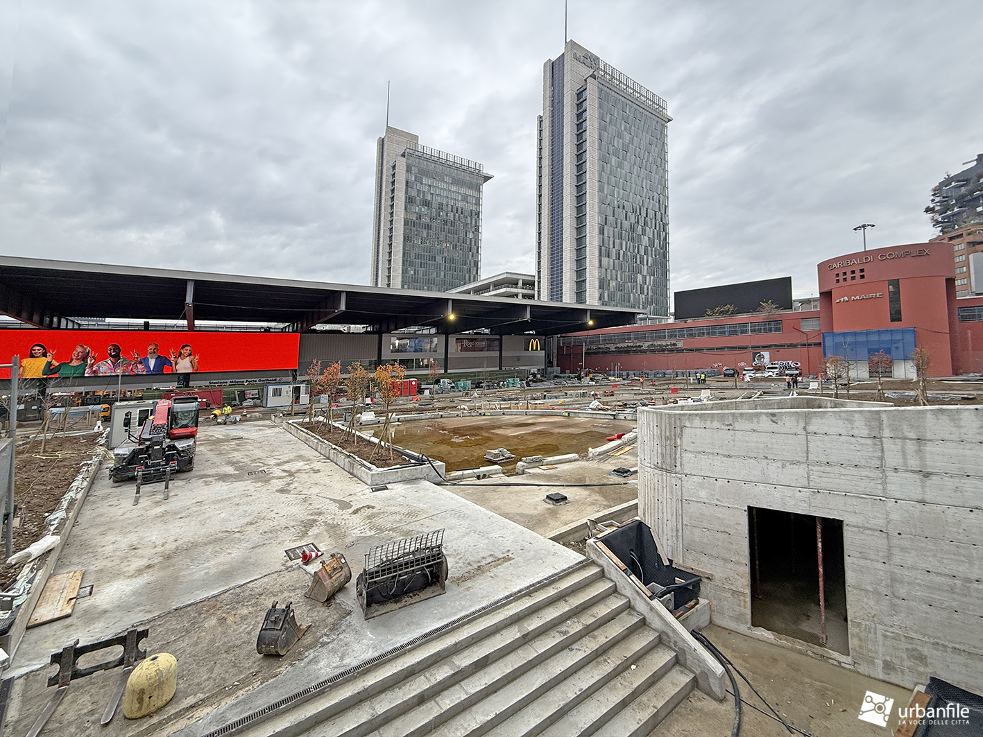 Milano | Porta Garibaldi – Cantiere riqualificazione piazza Freud: dicembre 2025