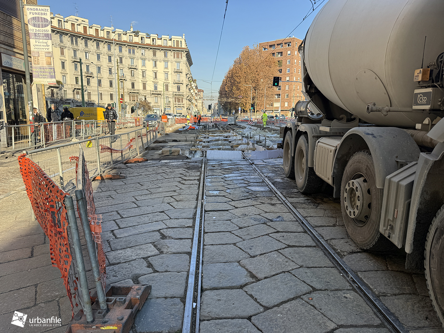 Milano | Centrale + Loreto – Cantiere di piazza Caiazzo, via Pergolesi e via Piccini per la preferenziale 90-91: dicembre 2025