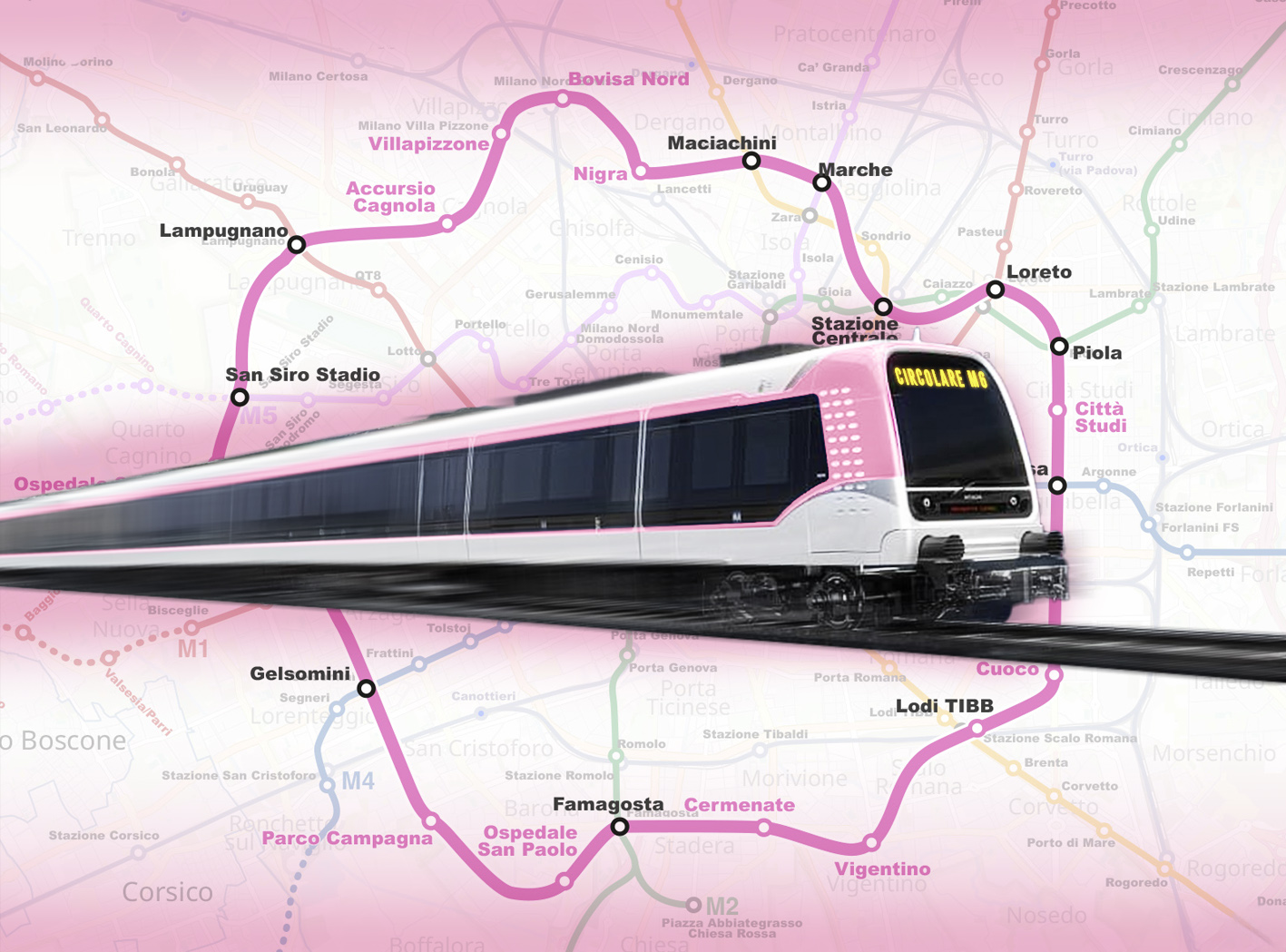 Milano | Trasporti – M6, la futura “linea rosa” sempre più “circolare”